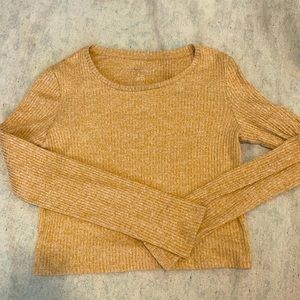 ORANGE KNIT LONG SLEEVE AMERICAN EAGLE (M)